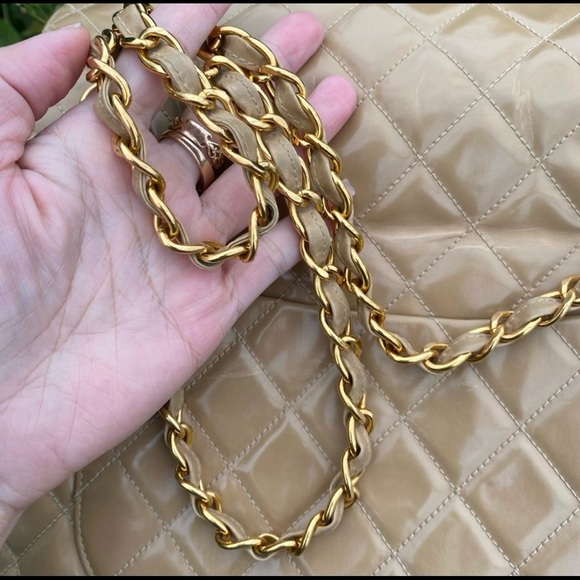 ❤️🔥FINAL SALE!!!❤️🔥CHANEL COATED CANVAS CLASSIC JUMBO SINGLE FLAP CROSSBODY - Picture 15 of 16